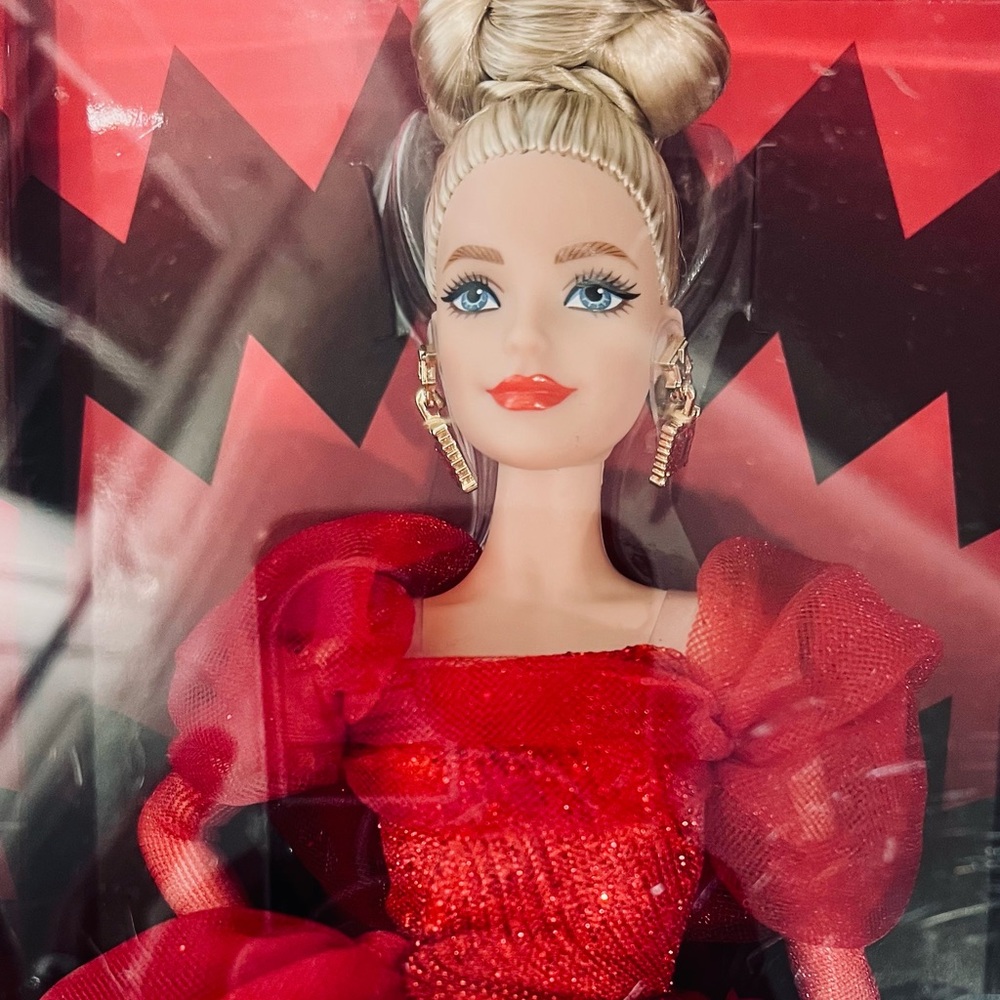 Barbie 80th anniversary Red Fashion Doll with Blonde Hair